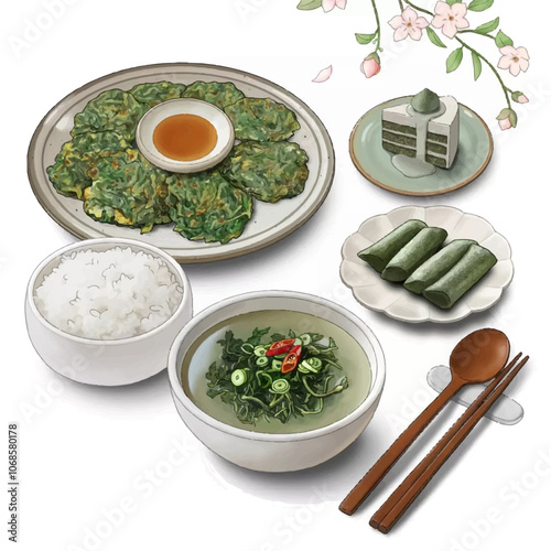 soup with rice and vegetables