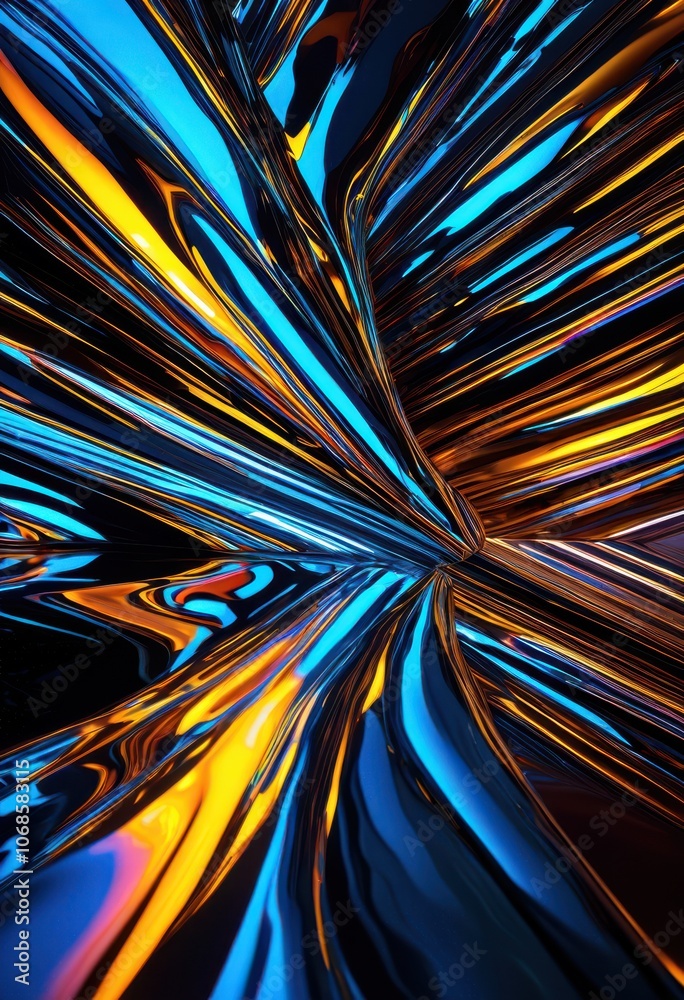 vibrant shiny chrome reflectivity contrasted intricate abstract geometric shapes creating dynamic visual experience, surface, design, modern, pattern, light vibrant shiny chrome reflectivity contrasted intricate abstract geometric shapes creating dynamic visual experience, surface, design, modern, pattern, light