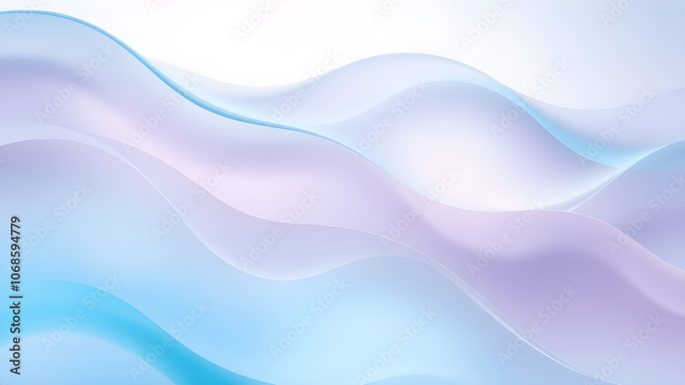 Smooth waves in soft pastel colors, gently blending from blue to lavender to teal, creating a calming, dreamy abstract background Smooth waves in soft pastel colors, gently blending from blue to lavender to teal, creating a calming, dreamy abstract background