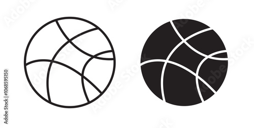 Basketball Filled flat icons set for apps and web ui designs.