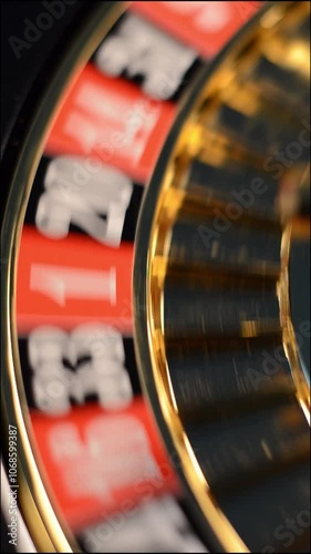Casino roulette wheel winning number seven red