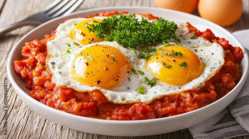 Fresh Tomato Omelet with Parsley and Cheese Fresh Tomato Omelet with Parsley and Cheese