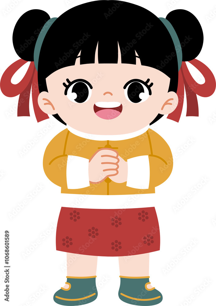 Cute Kid Celebrating Chinese New Year Cute Kid Celebrating Chinese New Year