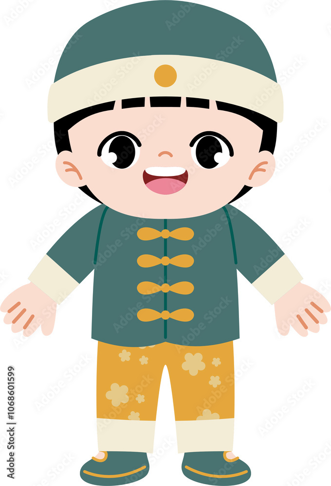 Cute Kid Celebrating Chinese New Year Cute Kid Celebrating Chinese New Year