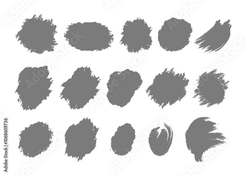 Abstract design elements set of spots grunge textures