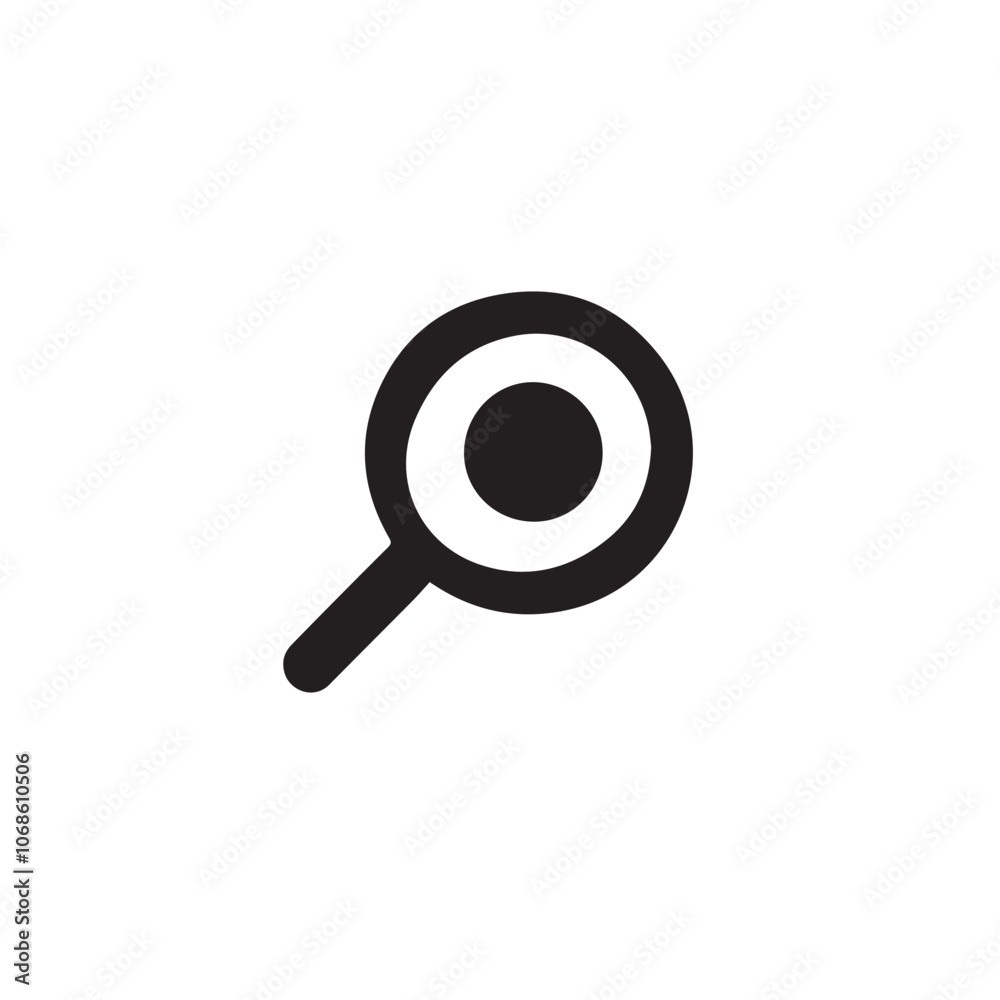 Magnifying In cartoon, hand-drawn flat style. image for social media, websites and UI. Isolated 2D vector design in logo, icon, sketch style, simple line vector, single color. AI Generative Art.
