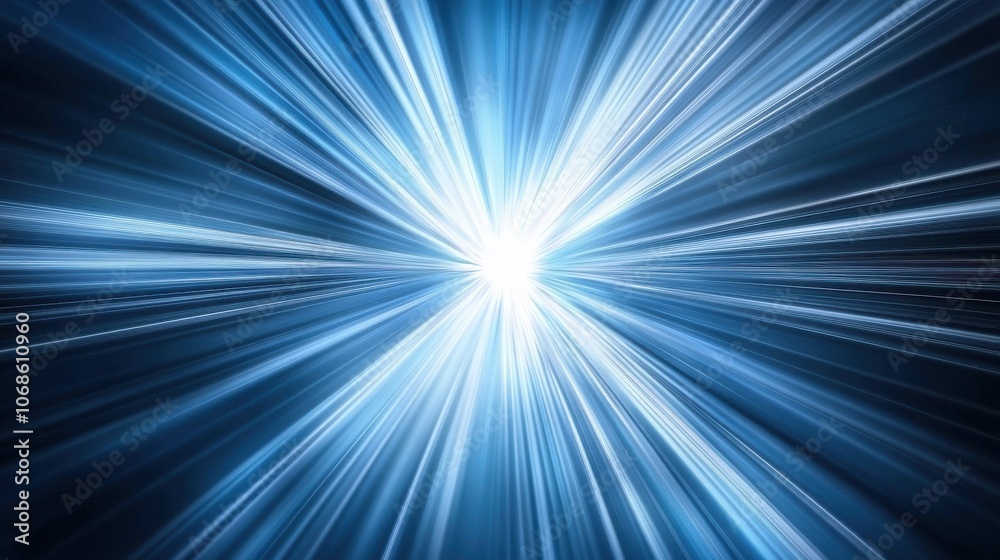 Abstract light beams radiating from the center, creating a dynamic sense of motion and depth. Abstract light beams radiating from the center, creating a dynamic sense of motion and depth.