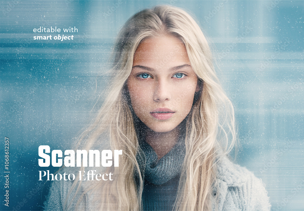 Scanner Photo Effect Stock Template | Adobe Stock