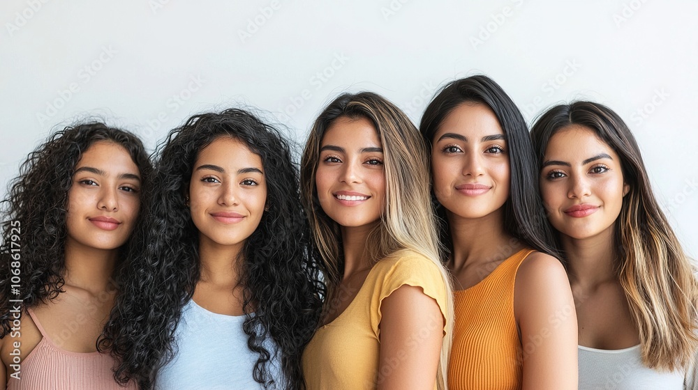 Fototapeta premium Group of Latin American Women in Front View
