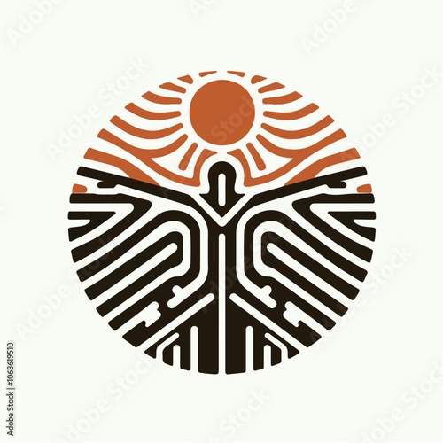 nazca lines logo illustration