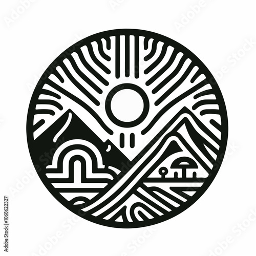 nazca lines logo illustration