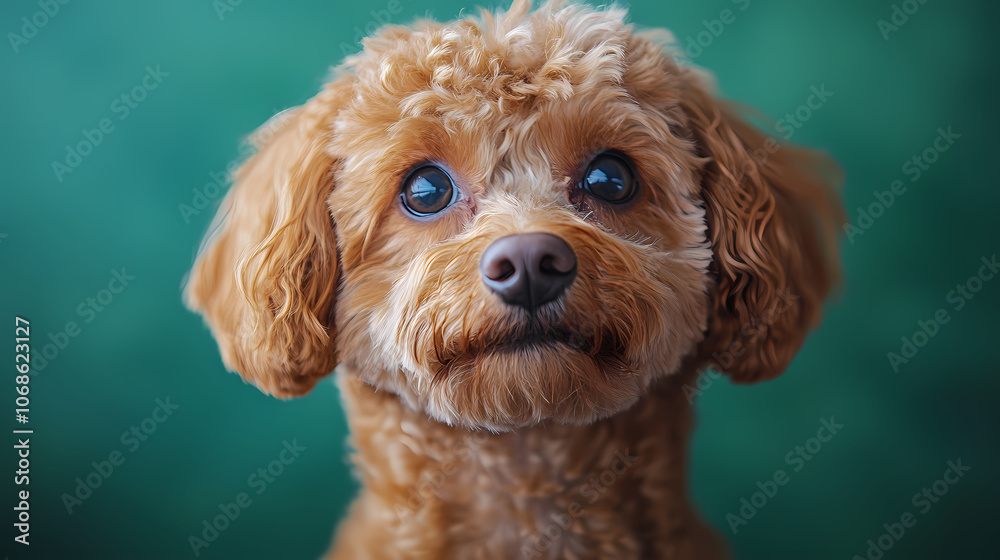 poodle dog,Full body image of a poodle dog