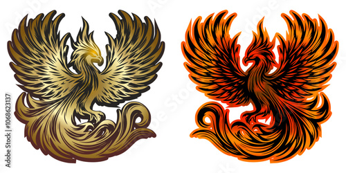 Eternal Phoenix The Symbol of Rebirth and Transformation, A mystical Phoenix rises from its ashes, symbolizing rebirth and eternal life. This mythical bird, cloaked in flames.