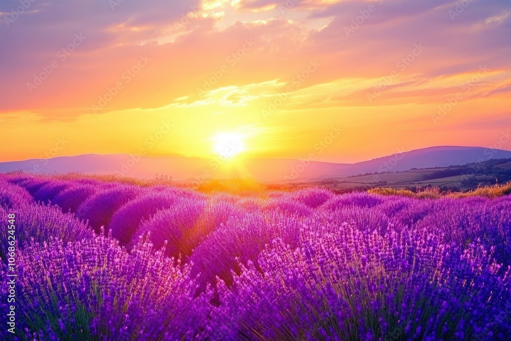 Lavender Fields at Sunset Lavender Fields at Sunset
