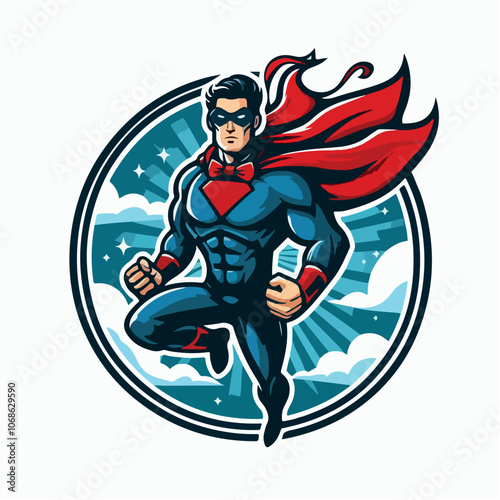 superhero logo illustration