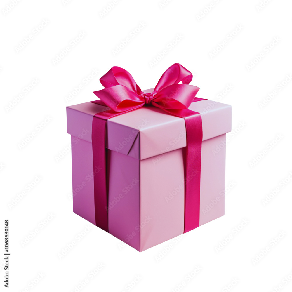 Obraz premium Pink present illustration