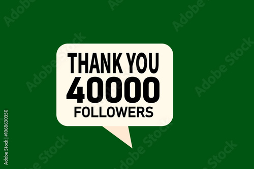 thank yo40000 followers  vector illustration social media post  subscribers or followers animation design banner 
