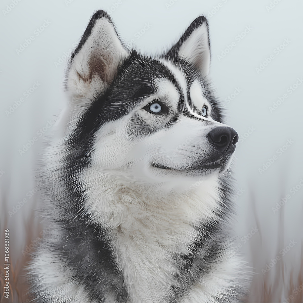 Siberian Husky dog,Full body image of a Siberian Husky dog Siberian Husky dog,Full body image of a Siberian Husky dog