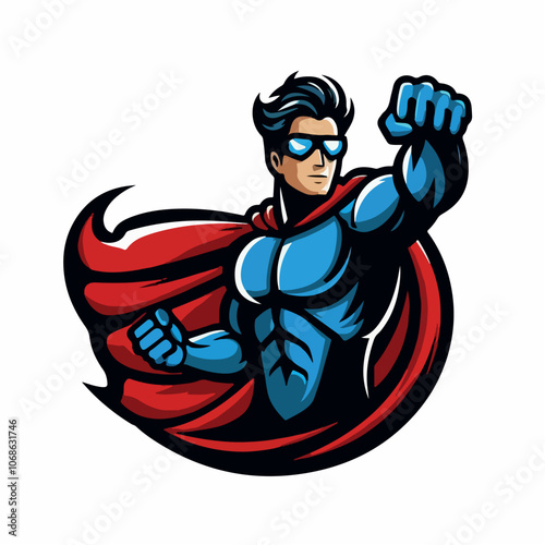 superhero logo illustration