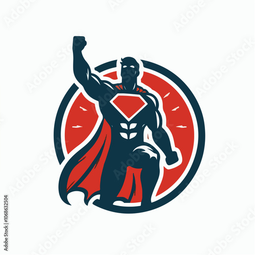 superhero logo illustration