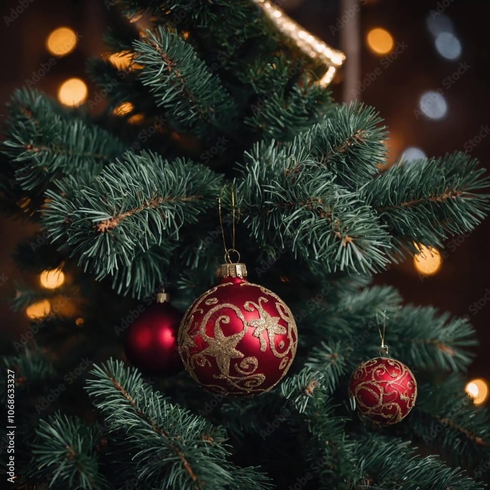 The Christmas tree is full of colorful spirit The Christmas tree is full of colorful spirit