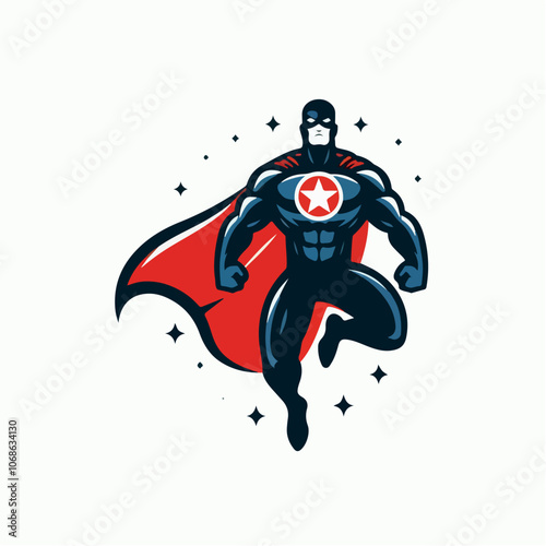 superhero logo illustration