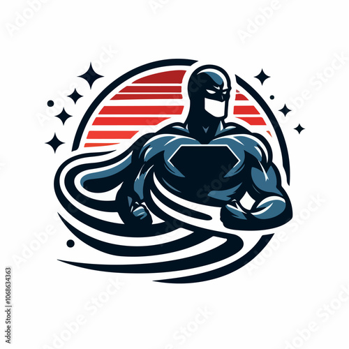 superhero logo illustration