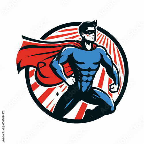superhero logo illustration