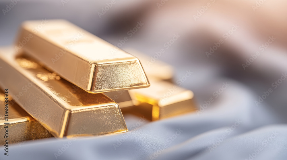 stack of gold bars. ai generated