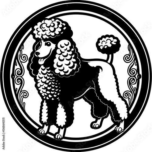 Elegant Poodle Dog Logo Design - Graceful and Stylish Canine Emblem