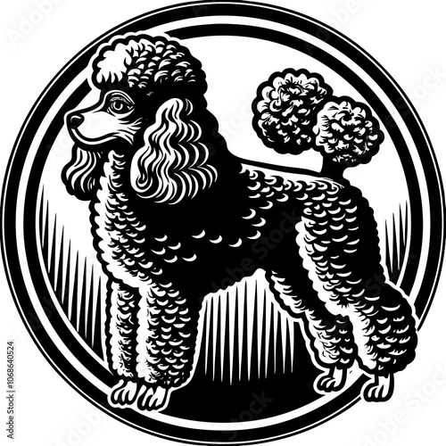 Elegant Poodle Dog Logo Design - Graceful and Stylish Canine Emblem