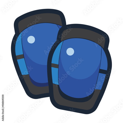 Knee Pads vector illustration isolated on a white background