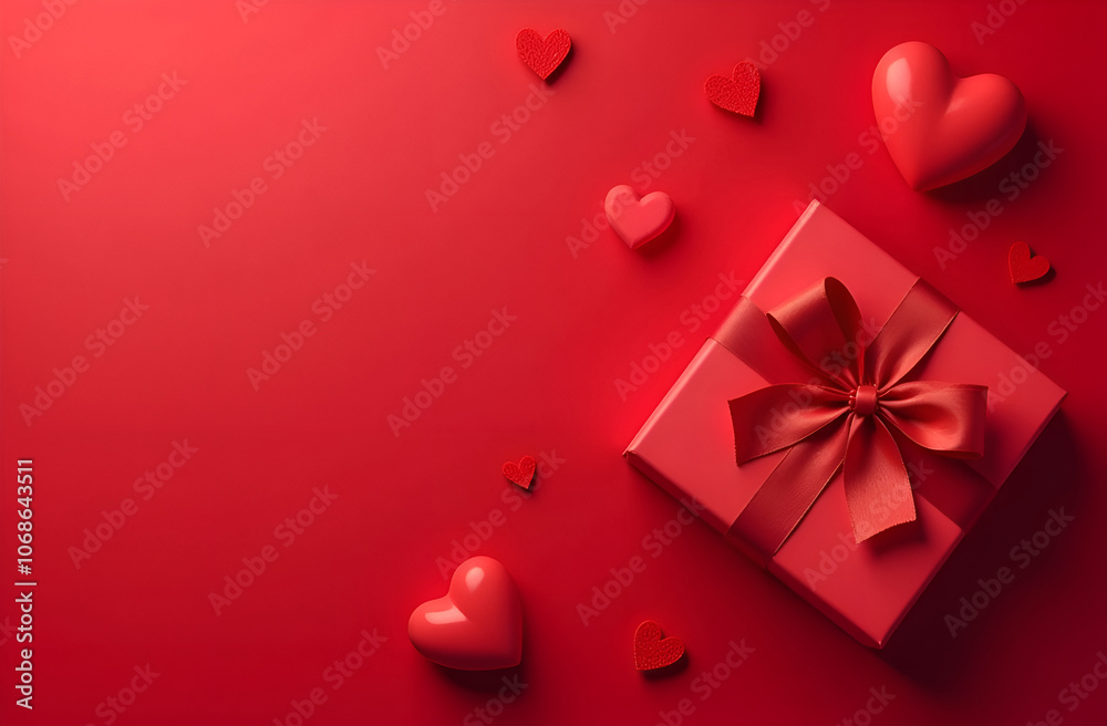 Background design for Valentine's Day. Valentine's Day greetings with hearts and gifts for a romantic holiday greeting. Selective focus, shallow depth of field, blurred background Background design for Valentine's Day. Valentine's Day greetings with hearts and gifts for a romantic holiday greeting. Selective focus, shallow depth of field, blurred background