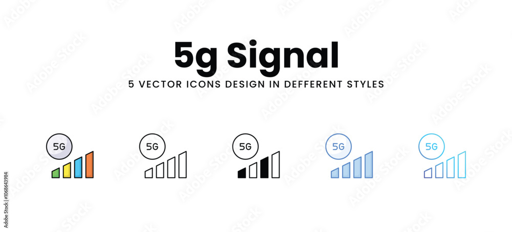 5g Signal vector icons set stock illustration 5g Signal vector icons set stock illustration
