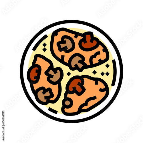 marsala chicken food color icon vector. marsala chicken food sign. isolated symbol illustration