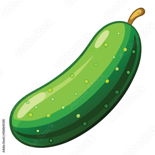 Cucumber vector illustration isolated on a white background