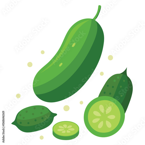 Cucumber vector illustration