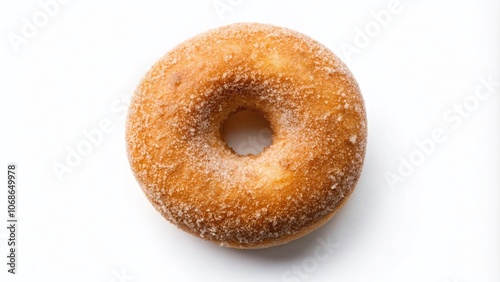 Top View of Delicious Cinnamon Sugar Mini Donuts Isolated on White Background - Perfect for Dessert Lovers and Baking Enthusiasts