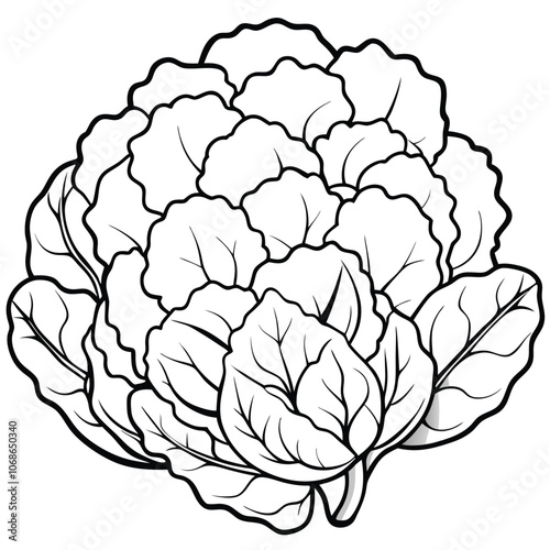 Cauliflower vector silhouette