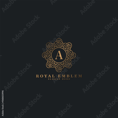 Luxury Decorative letter A logo