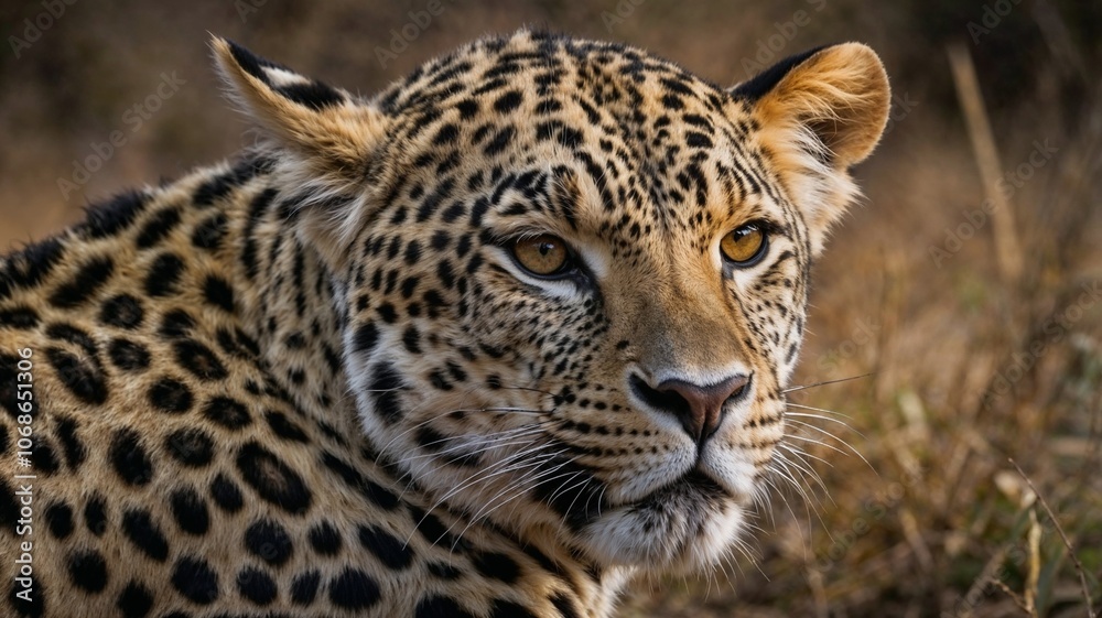 Close up photo of a leopard