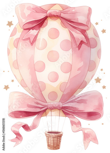 Wallpaper Mural PNG Whimsical pink polka dot balloon Torontodigital.ca