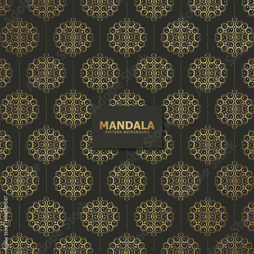 Luxury Gold mandala seamless pattern template