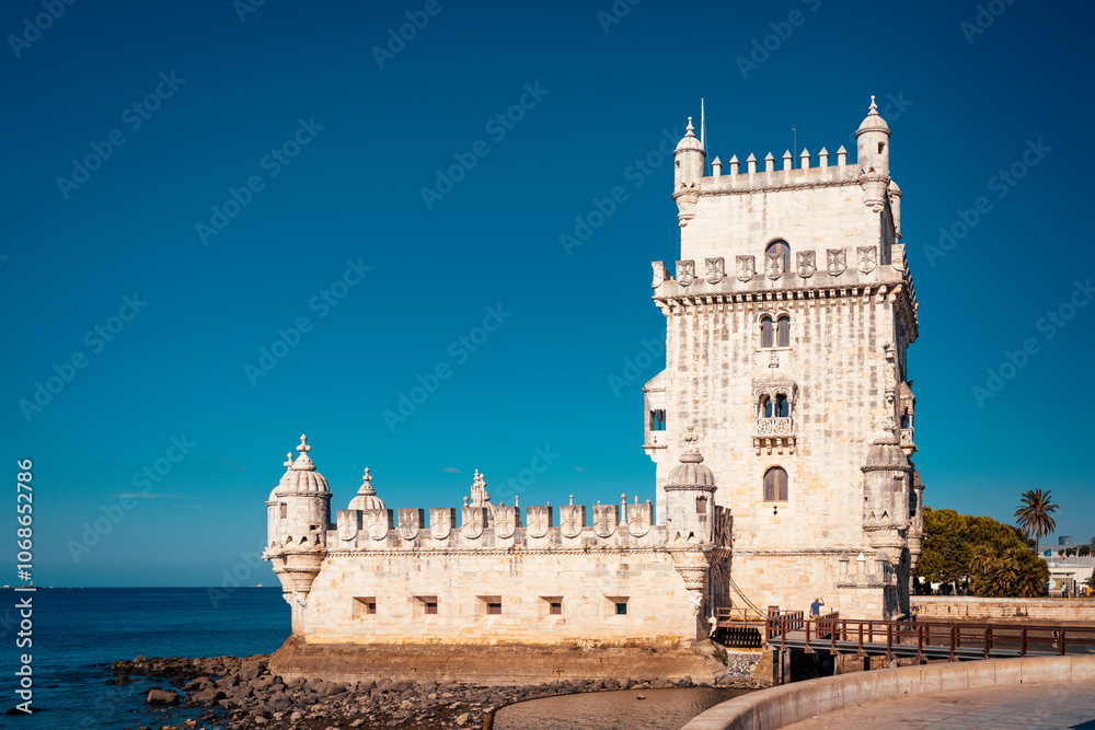 Belem tower at the bank of Tejo River in Lisbon, Portugal Belem tower at the bank of Tejo River in Lisbon, Portugal