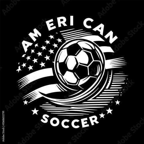 American football soccer silhouette design