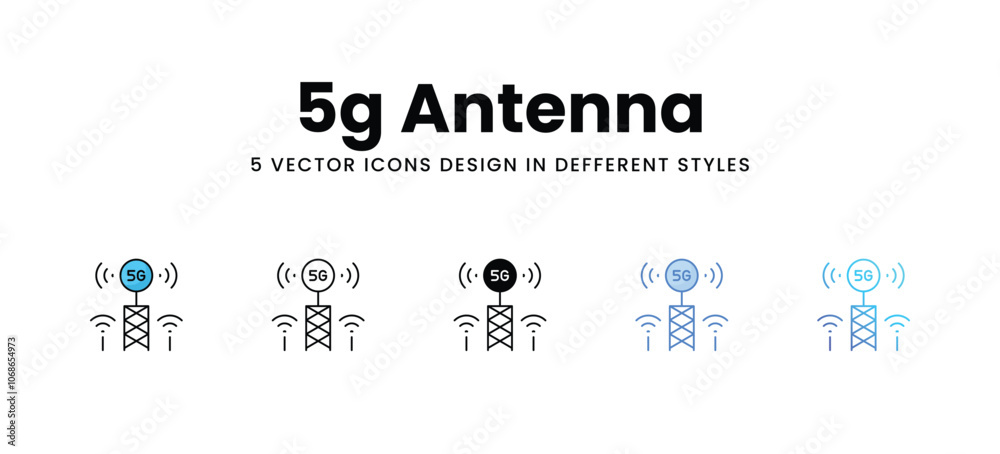 5g Antenna vector icons set stock illustration 5g Antenna vector icons set stock illustration