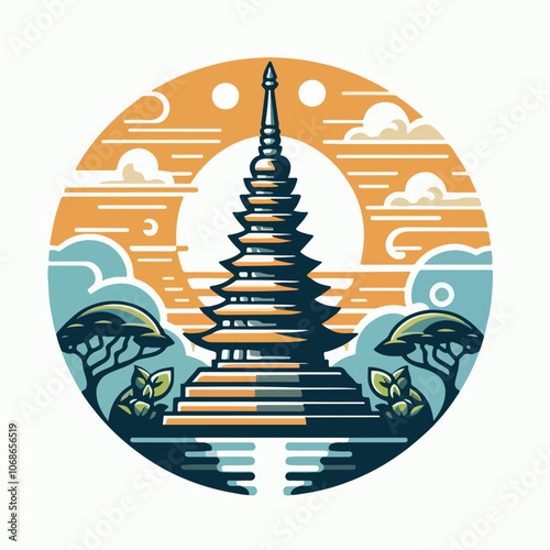 wat arun logo illustration