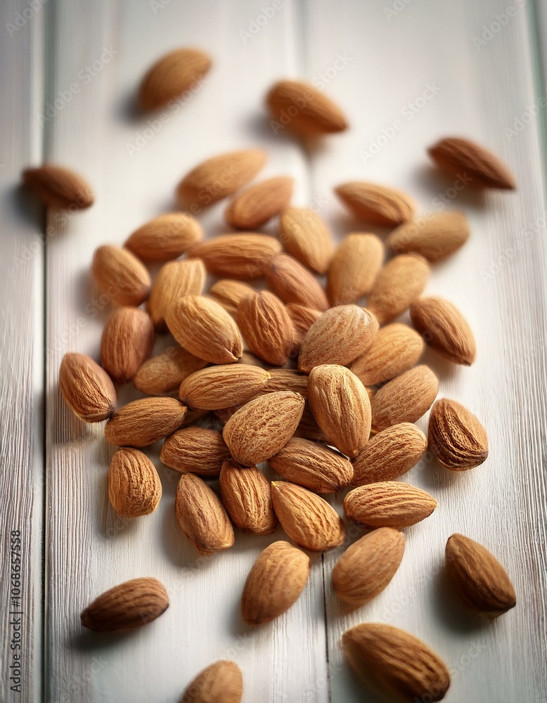 A simple, natural image of almonds, perfect for food photography