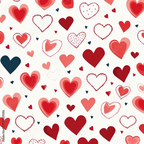 Heart pattern design for valentine's day themed decorations and prints