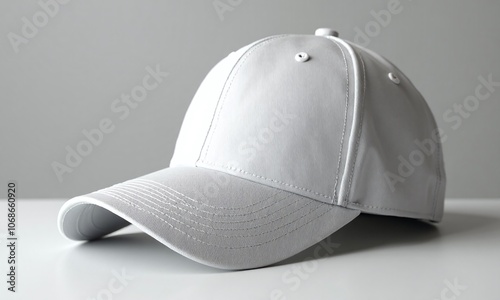 Baseball caps minimalist design white and black contrasting photo